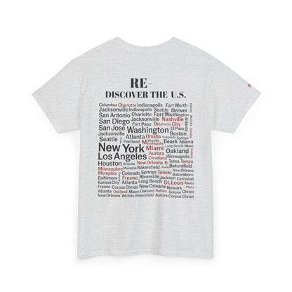 RE-DISCOVERVER the U.S. Unisex Heavy Cotton Tee