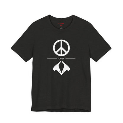 Peace Sign Unisex Jersey Tee, Casual Wear, Gift for Friends, Summer Fashion, Festival Outfit, Eco-Friendly Apparel
