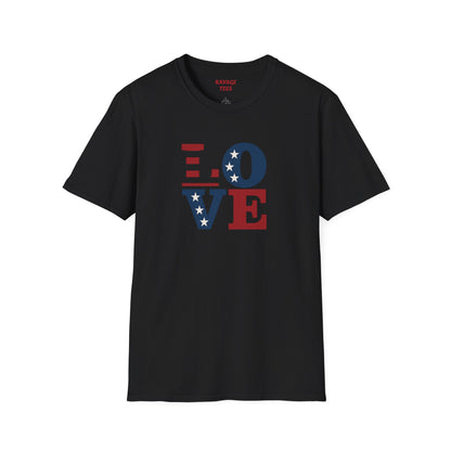 "Freedom & Love" Tee: Unisex 4th of July Graphic Shirt Gift
