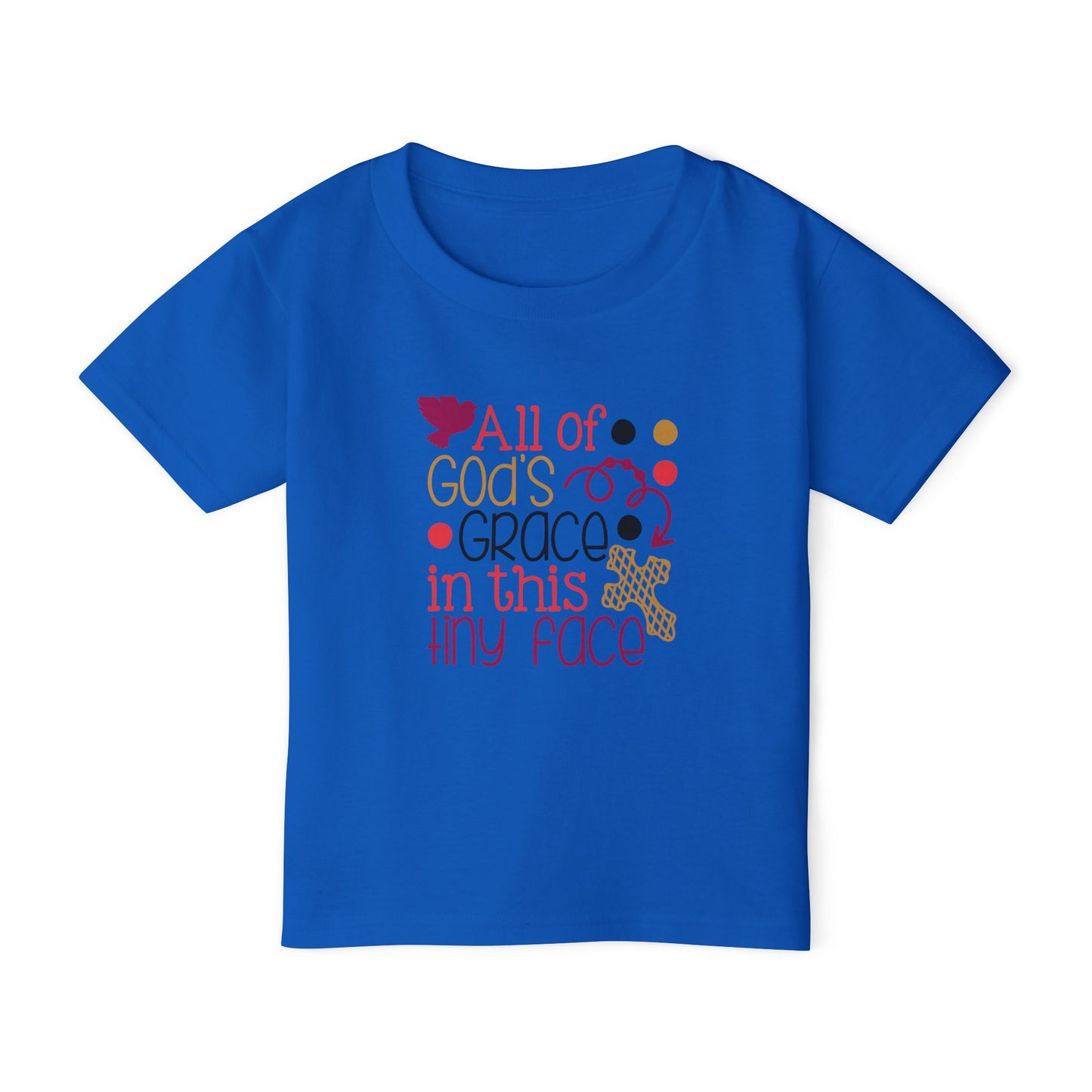 Toddler T-Shirt — "All of God's Grace in This Tiny Face" Cute Faith Baby Tee
