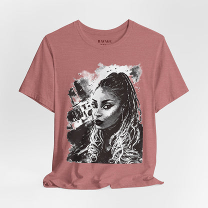 Personalize Black & White Ink Print T-Shirt