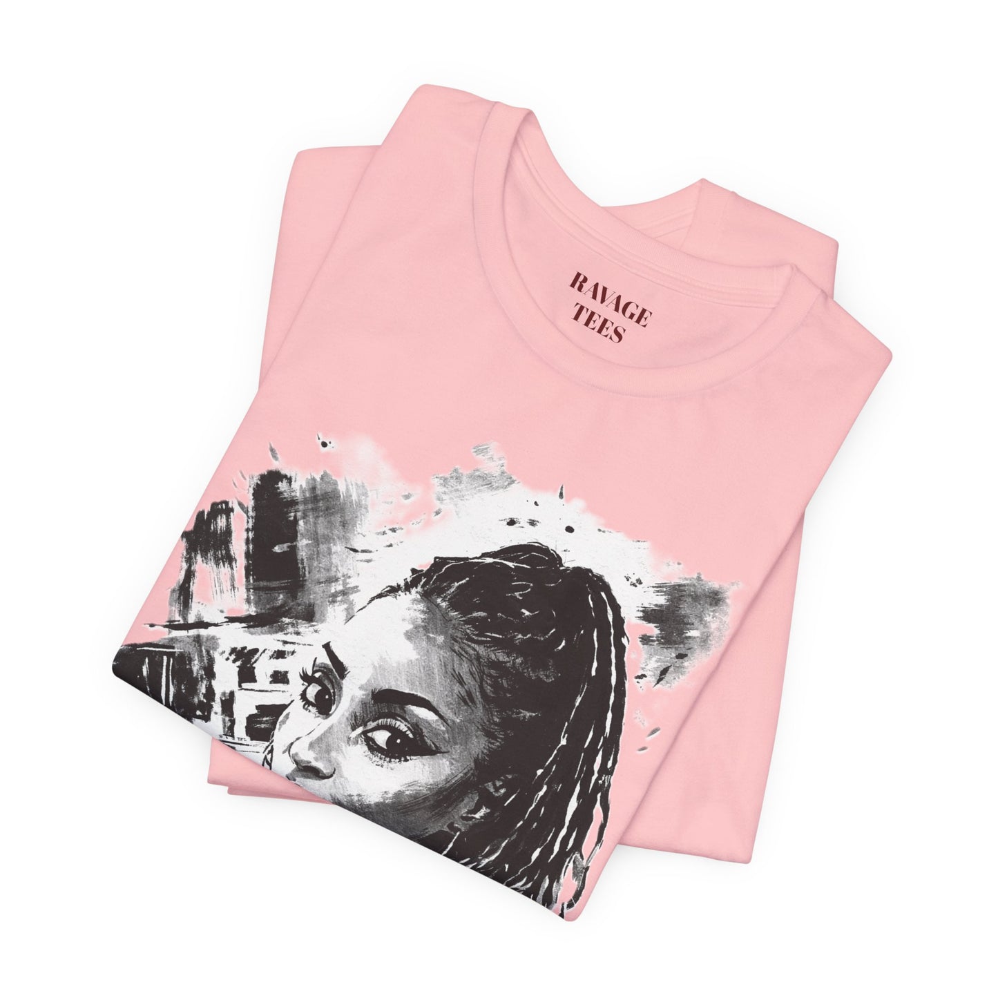 Personalize Black & White Ink Print T-Shirt