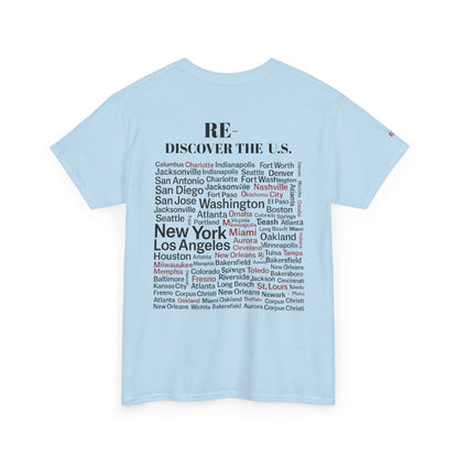 RE-DISCOVERVER the U.S. Unisex Heavy Cotton Tee