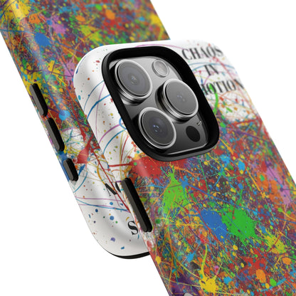 Vibrant Tough Phone Case with Abstract Design – Chaos in Motion Phone Case
