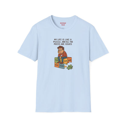 Puzzle Issues Unisex Tee – Funny Quote T-Shirt, Humor Gift, Casual Everyday Wear, Unique Puzzle Lover Shirt"