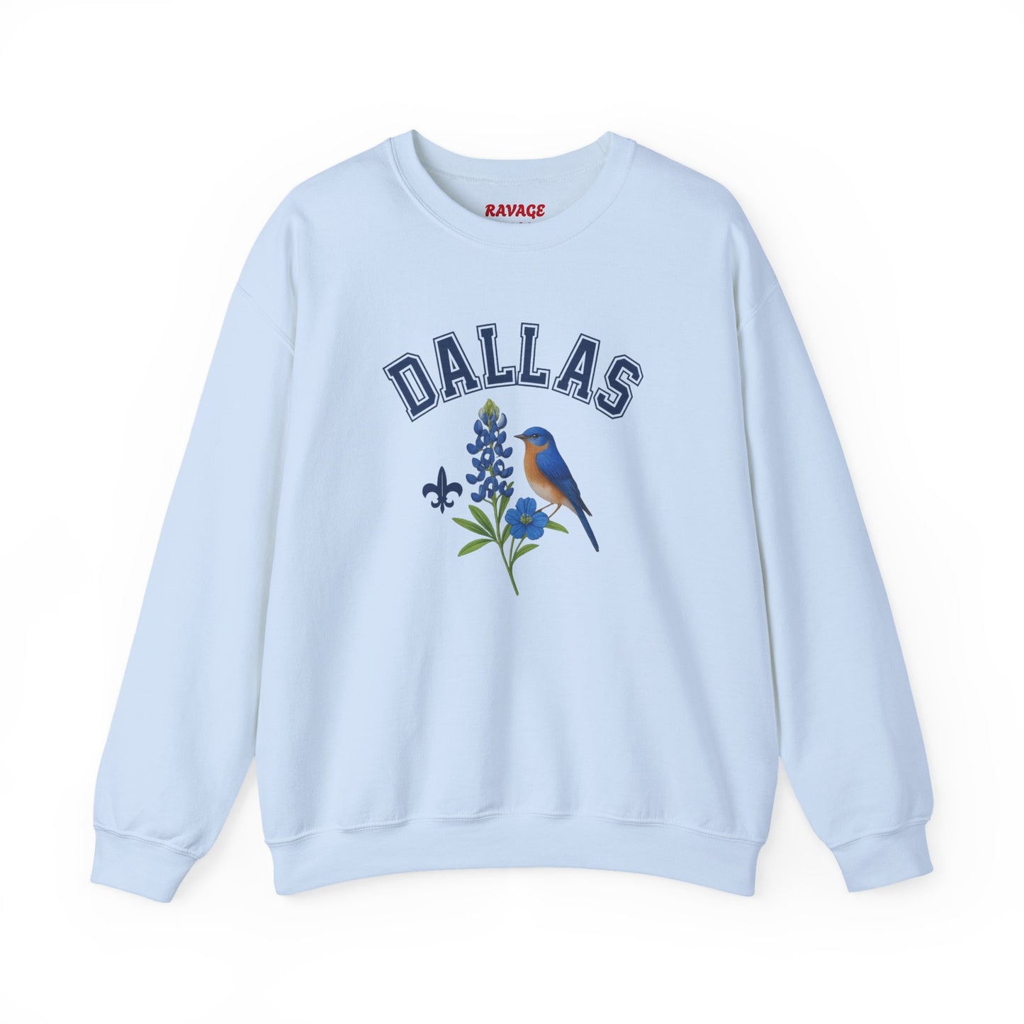 RAVAGE DALLAS - City Vibe Sweatshirt | Unisex Cardinal Crewneck, Cozy Fall Fashion, Casual Wear, Bird Lover Gift Idea