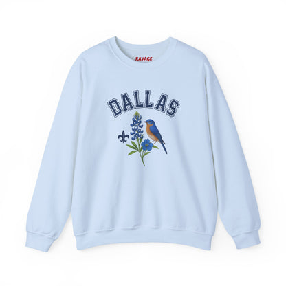 RAVAGE DALLAS - City Vibe Sweatshirt | Unisex Cardinal Crewneck, Cozy Fall Fashion, Casual Wear, Bird Lover Gift Idea