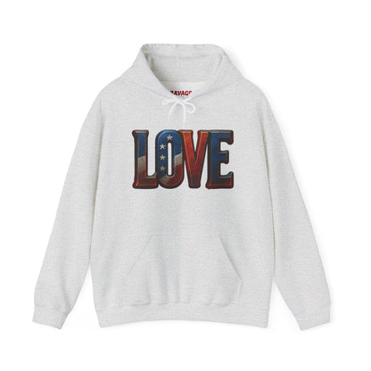 Unisex Hooded Sweatshirt with 'LOVE' Design - Cozy Gift for Friends, Valentine's Day, Casual Wear, Relaxation, Everyday Use