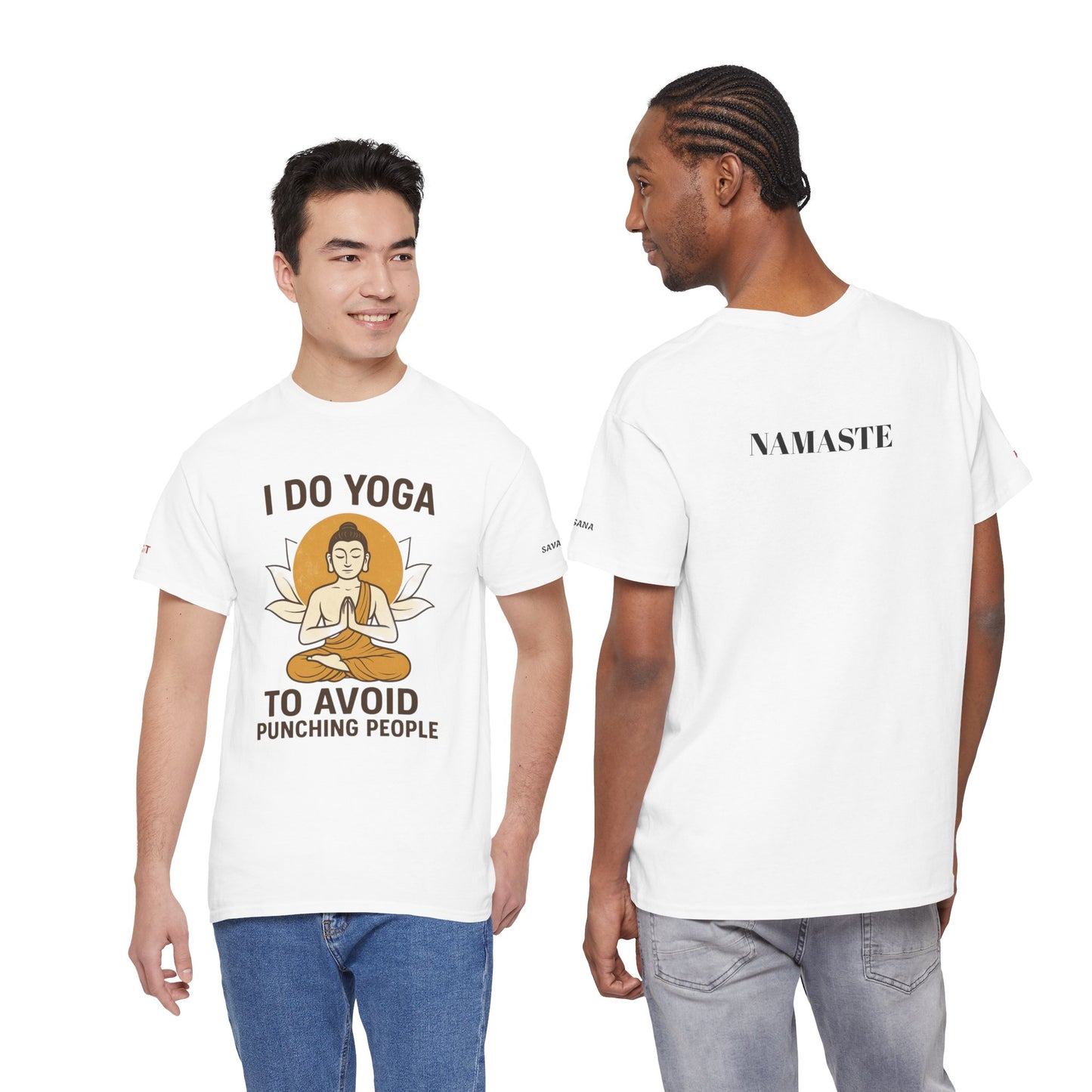 Yoga Humor Tee | I Do Yoga to Avoid Punching People