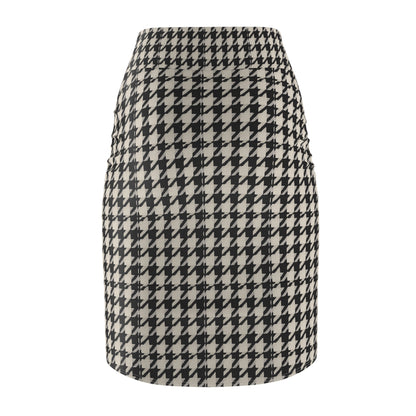 Chic Houndstooth Pencil Skirt, Women's Fashion, Office Wear, Casual Outfit, Stylish Midi Skirt, Perfect for All Occasions