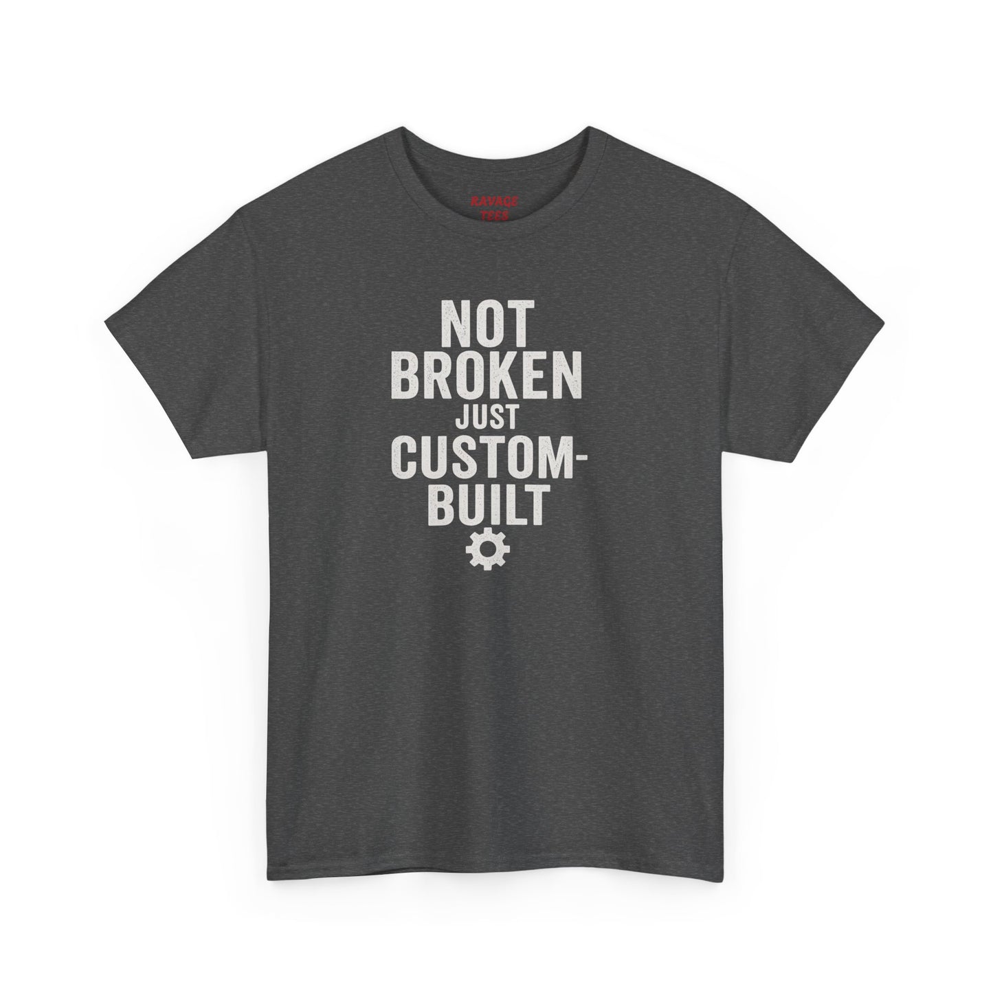 Not Broken Just Custom-Built | Unisex Graphic Tee – Garage Edition