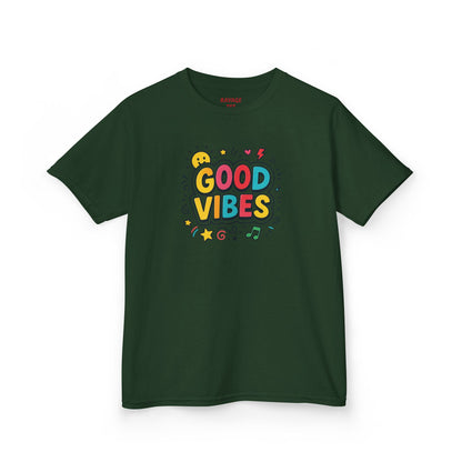 Kids Good Vibes T-Shirt – Fun Graphic Tee with Positive Message, Cool Summer Outfit, Birthday Gift for Children
