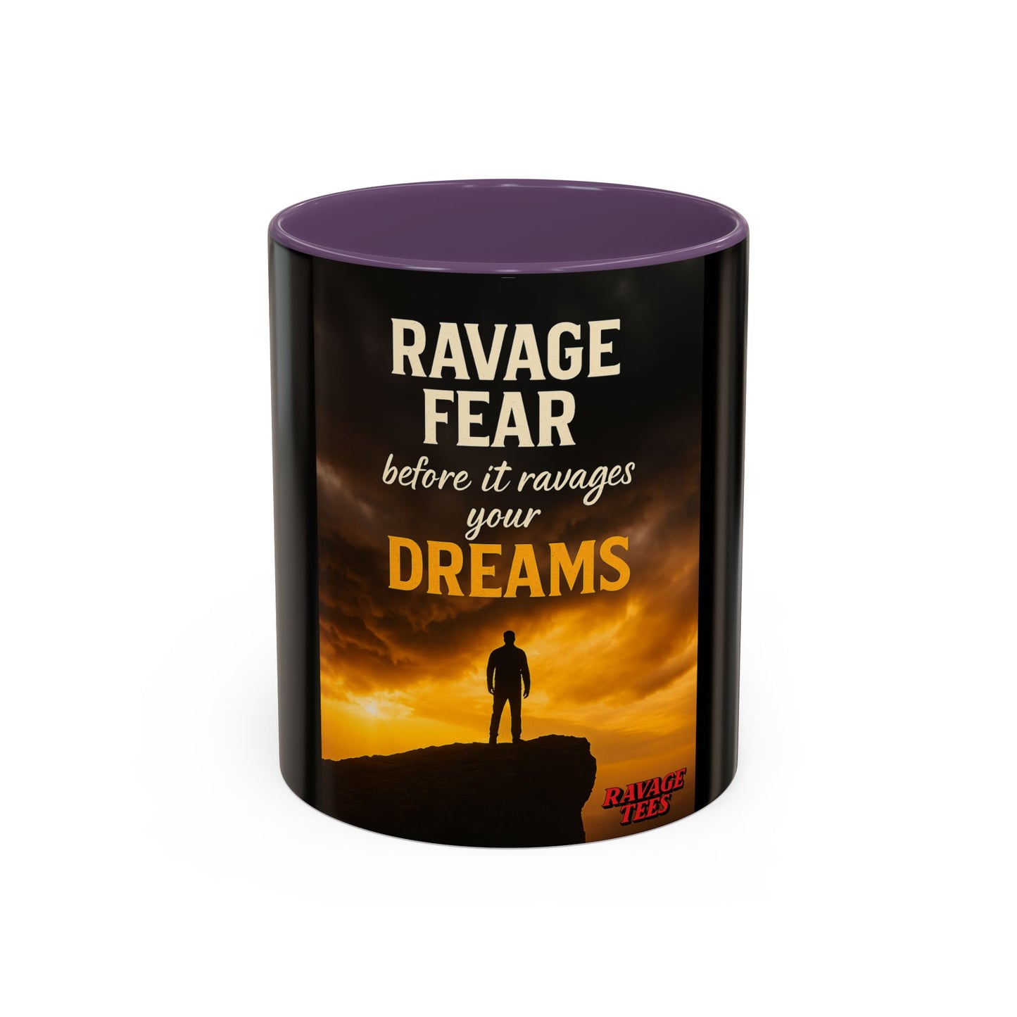 Inspirational Coffee Mug | Ravage Fear Before It Ravages Your Dreams | Motivational Gift | Black Accent Coffee Cup | Office Decor, [...]