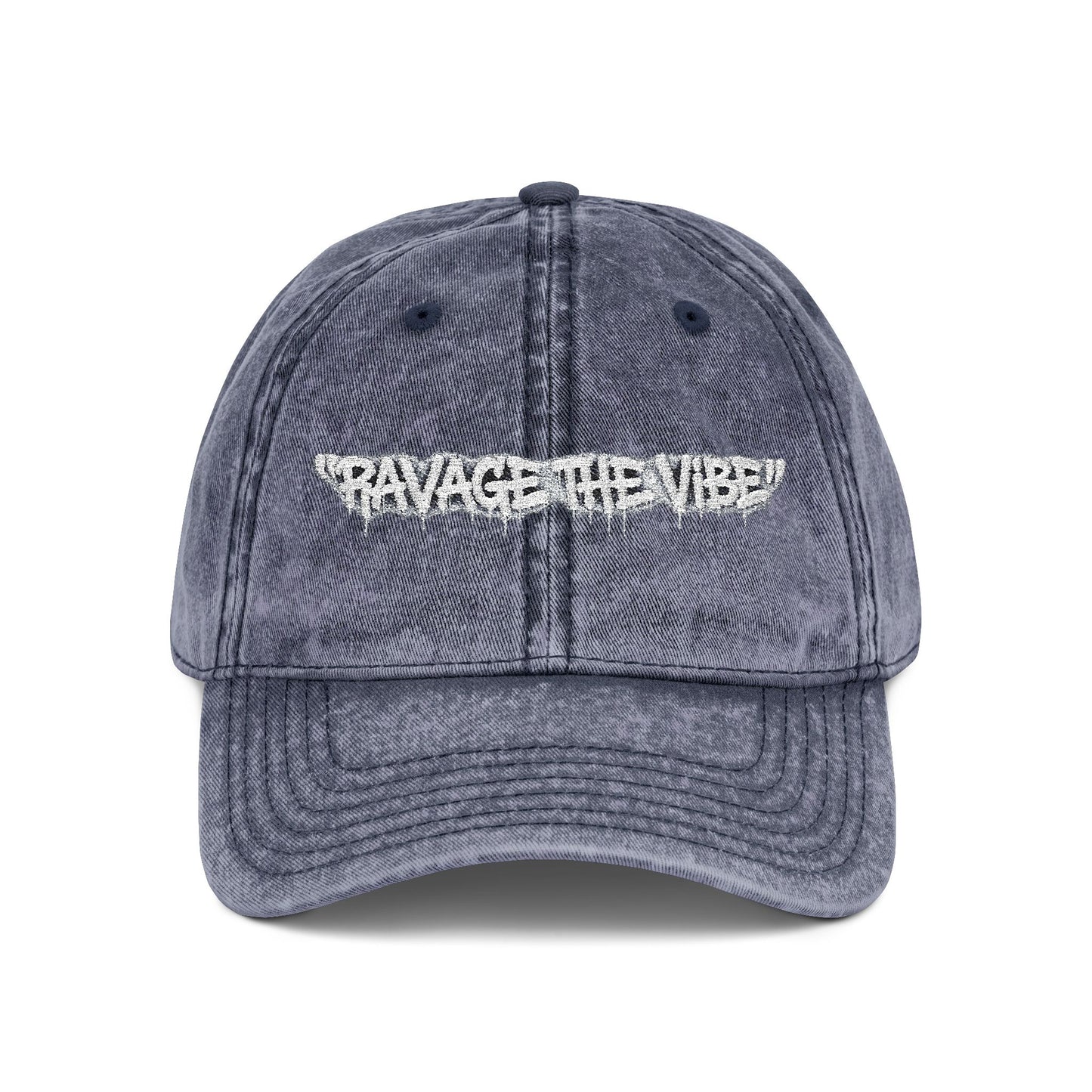 Vintage Embroidered Cap - "RAVAGE THE VIBE"