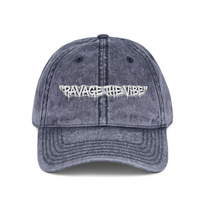 Vintage Embroidered Cap - "RAVAGE THE VIBE"