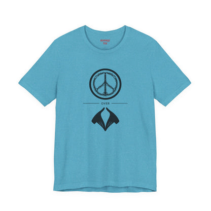 Peace Sign Unisex Jersey Tee, Casual Wear, Gift for Friends, Summer Fashion, Festival Outfit, Eco-Friendly Apparel