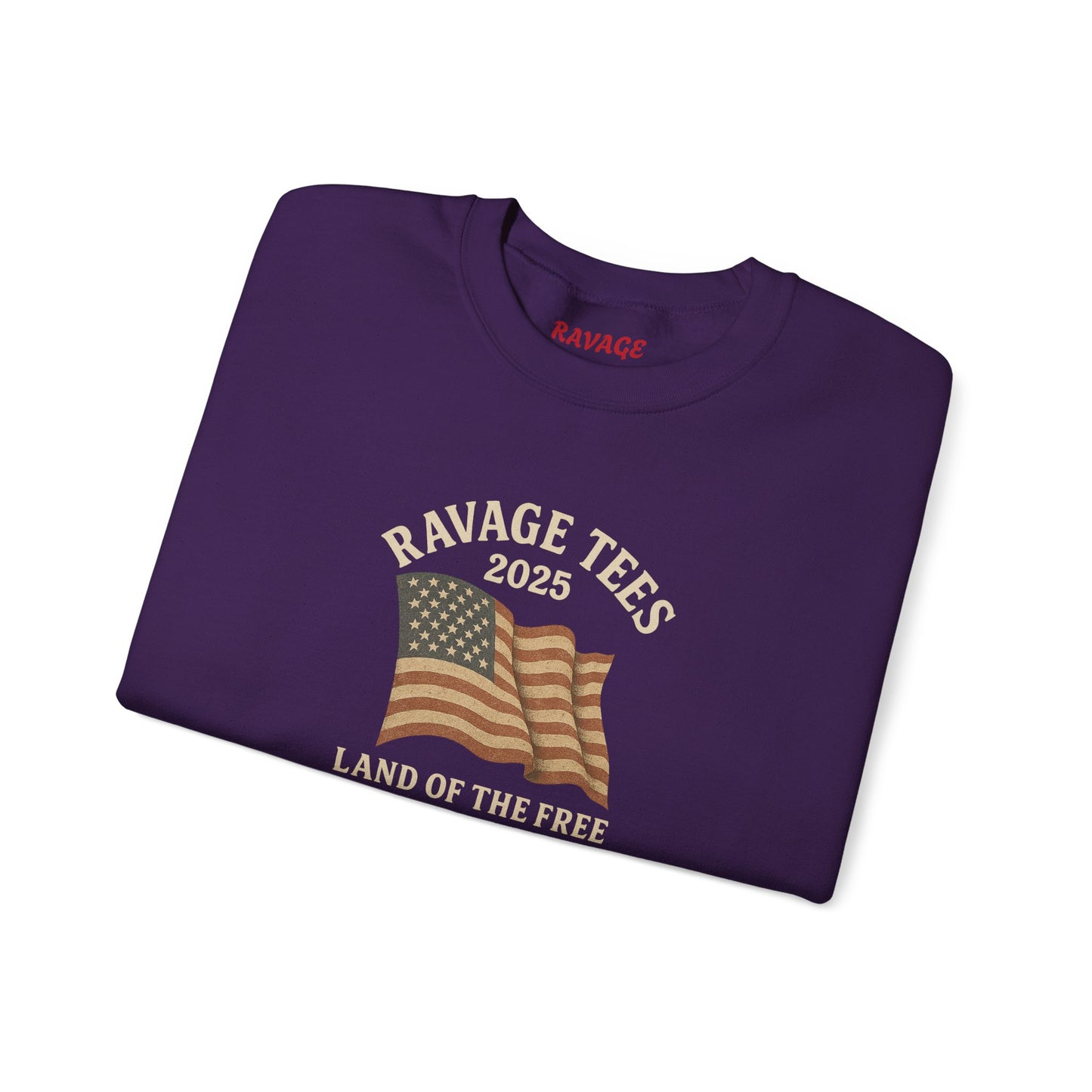 Patriotic Crewneck: "Land of the Free" Unisex Sweatshirt Gift