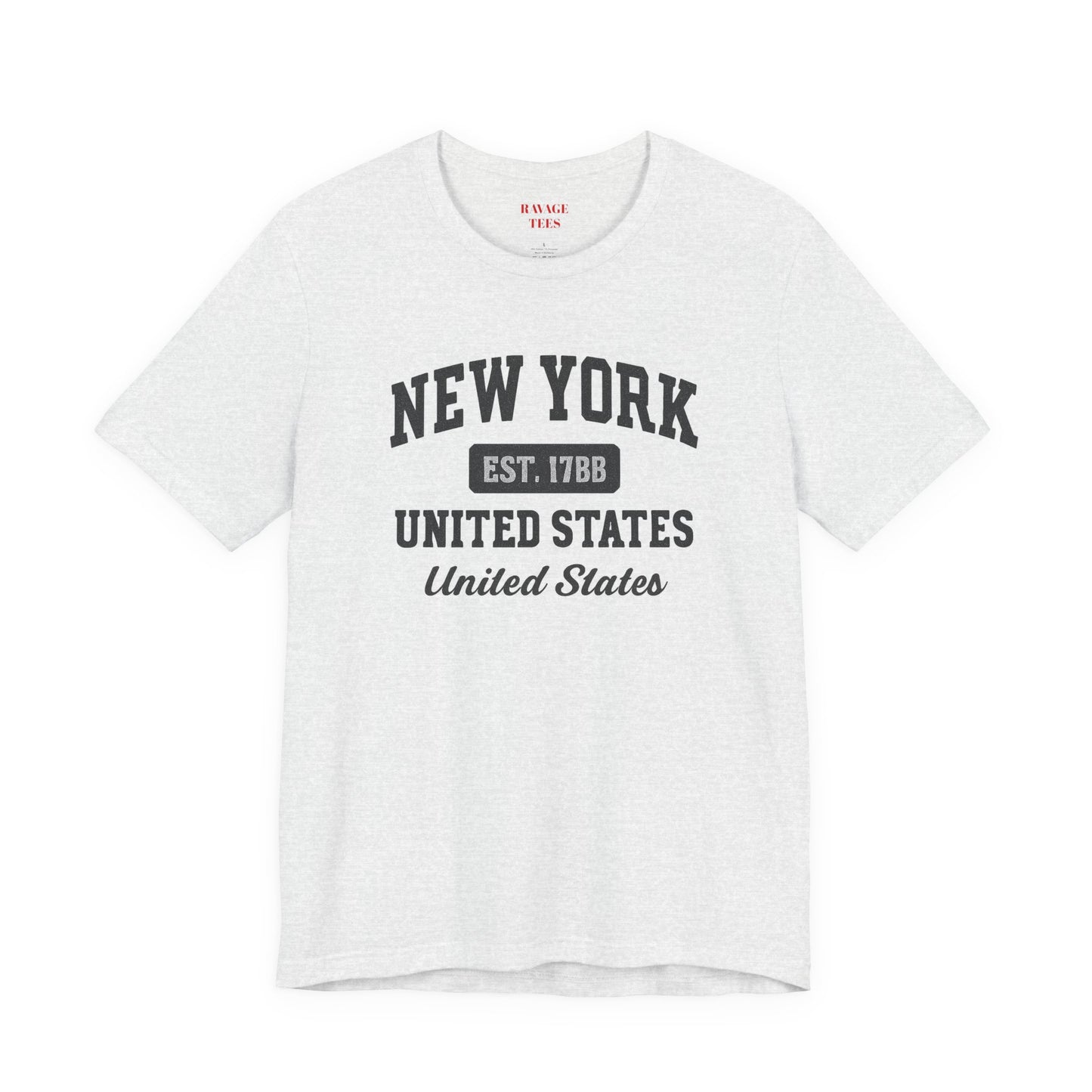 New York Vintage College T-Shirt – 'New York Est. 1788' Graphic Tee