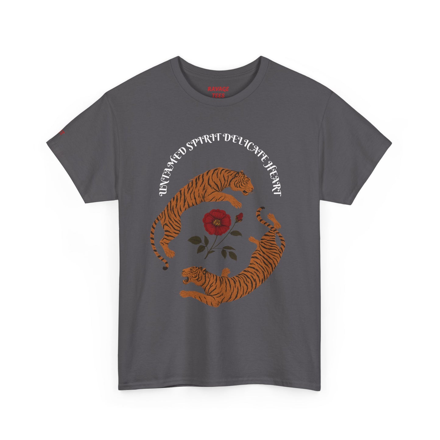 Black Tiger & Rose Graphic Tee