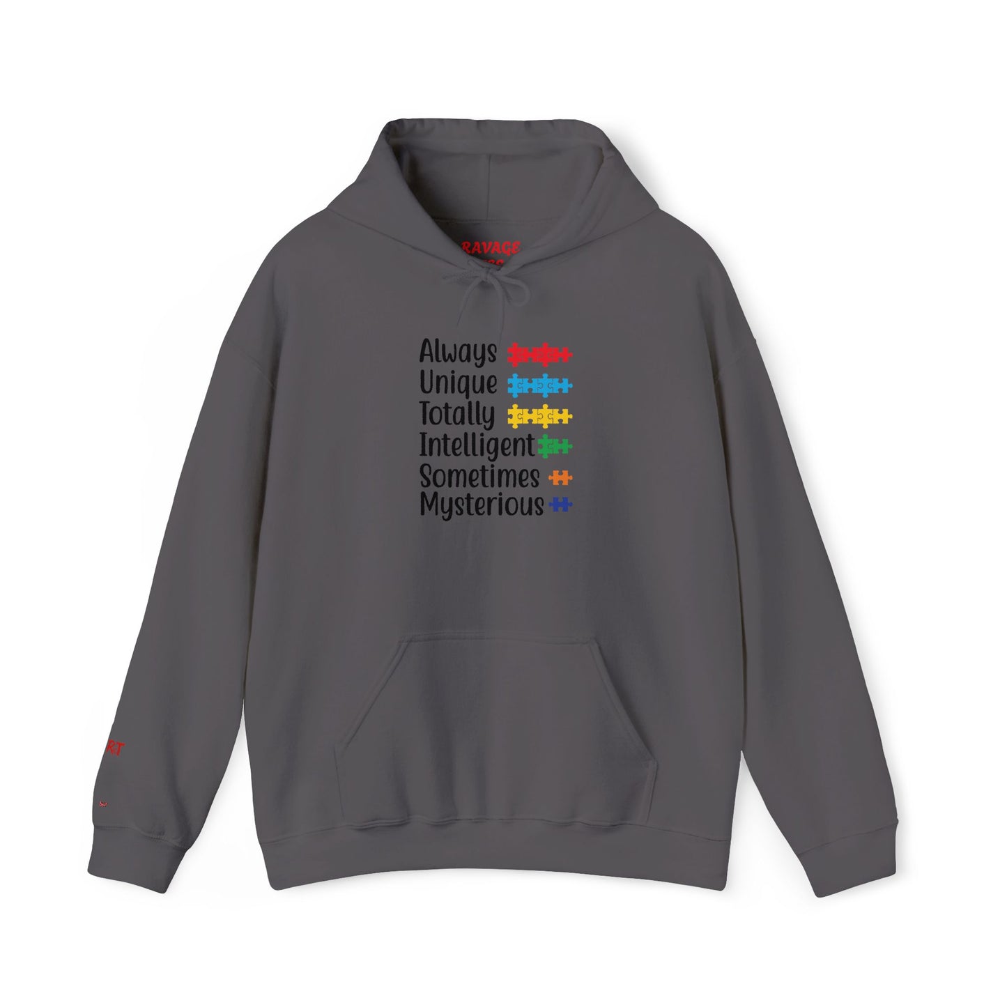 Autism Puzzle Piece Hoodie – Always Unique Design | Inclusive Unisex T-Shirt | Awareness Apparel
