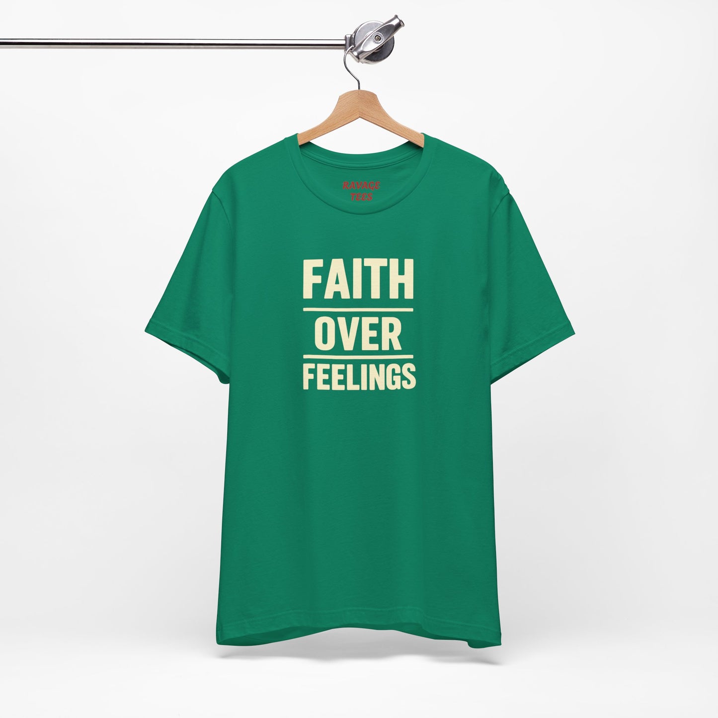 Faith Over Feelings Tee - Inspiring Unisex Short Sleeve Shirt for Everyday Comfort, Motivational Gift, Casual Wear, Spiritual Apparel, [...]