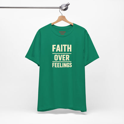Faith Over Feelings Tee - Inspiring Unisex Short Sleeve Shirt for Everyday Comfort, Motivational Gift, Casual Wear, Spiritual Apparel, [...]