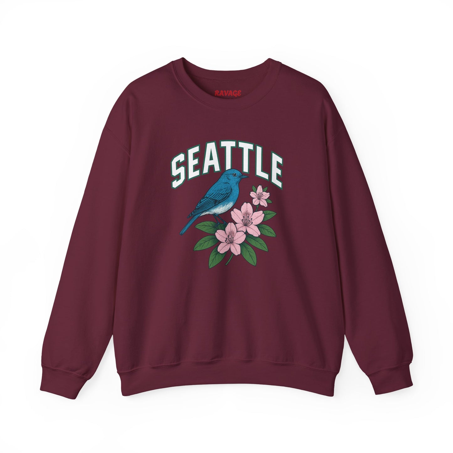 RAVAGE Seattle Vibe Unisex Crewneck Sweatshirt-Cozy Street wear