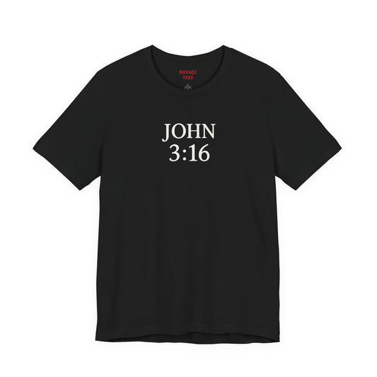 **JOHN 3:16 Faith-Inspired Unisex Tee – Christian Scripture T-Shirt, Religious Apparel, Inspirational Gift, Bible Verse Faith Shirt**