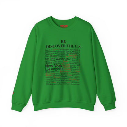 Re-Discover the U.S. Travel Enthusiast Sweatshirt, Cozy Crewneck, Explore America, Casual Wear
