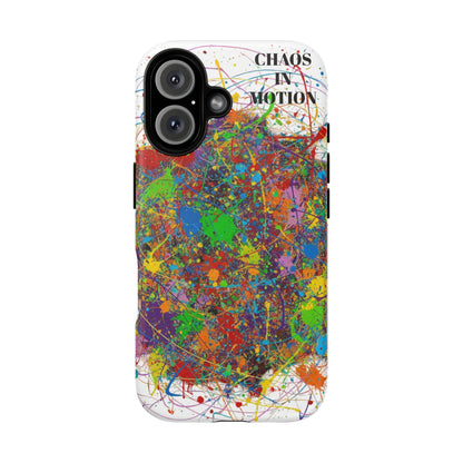 Vibrant Tough Phone Case with Abstract Design – Chaos in Motion Phone Case