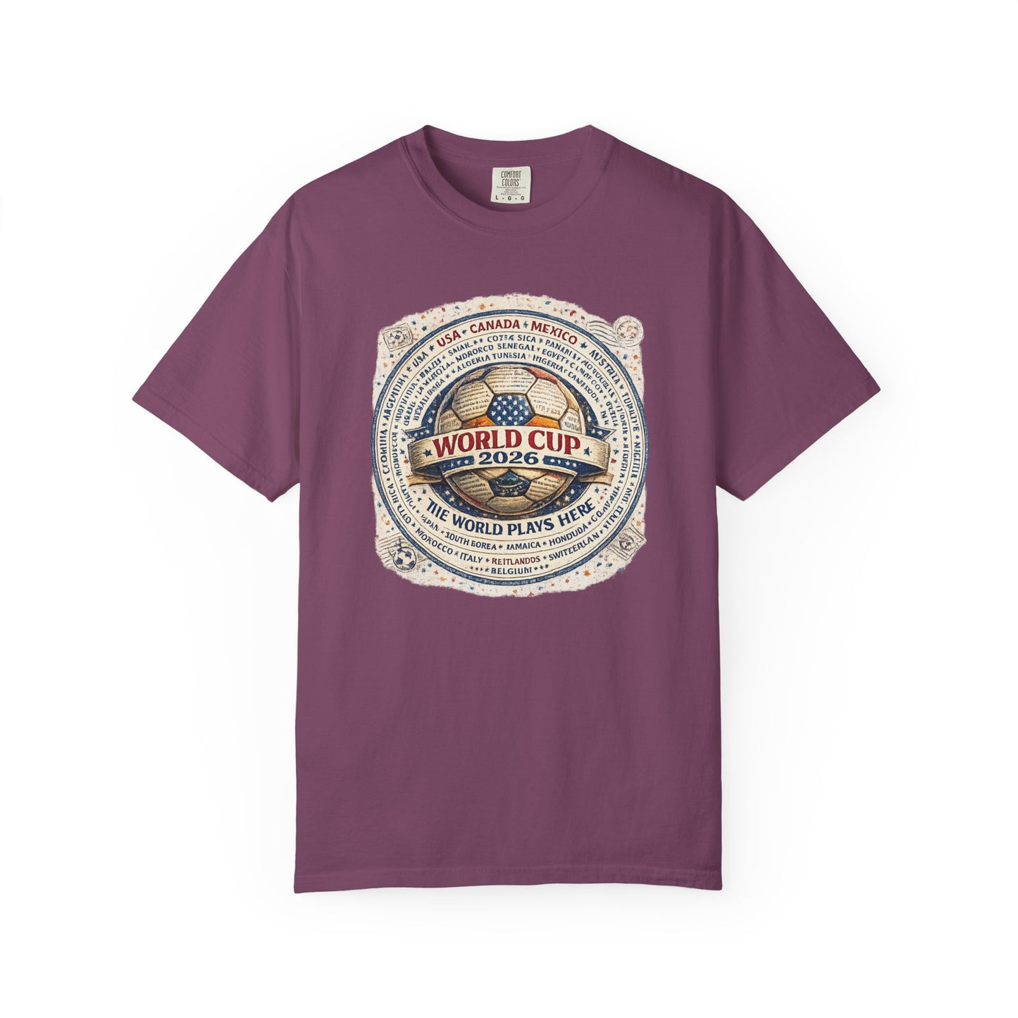 World Cup 2026 Vintage Soccer T-Shirt — USA Canada Mexico Tournament Tee