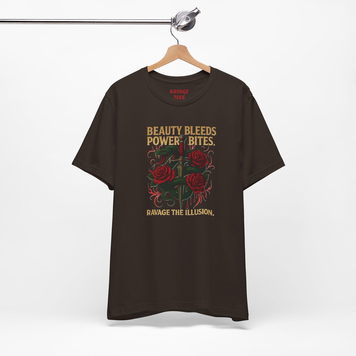 "Beauty Bleeds" Tee: Dark Aesthetic Unisex Graphic T-Shirt