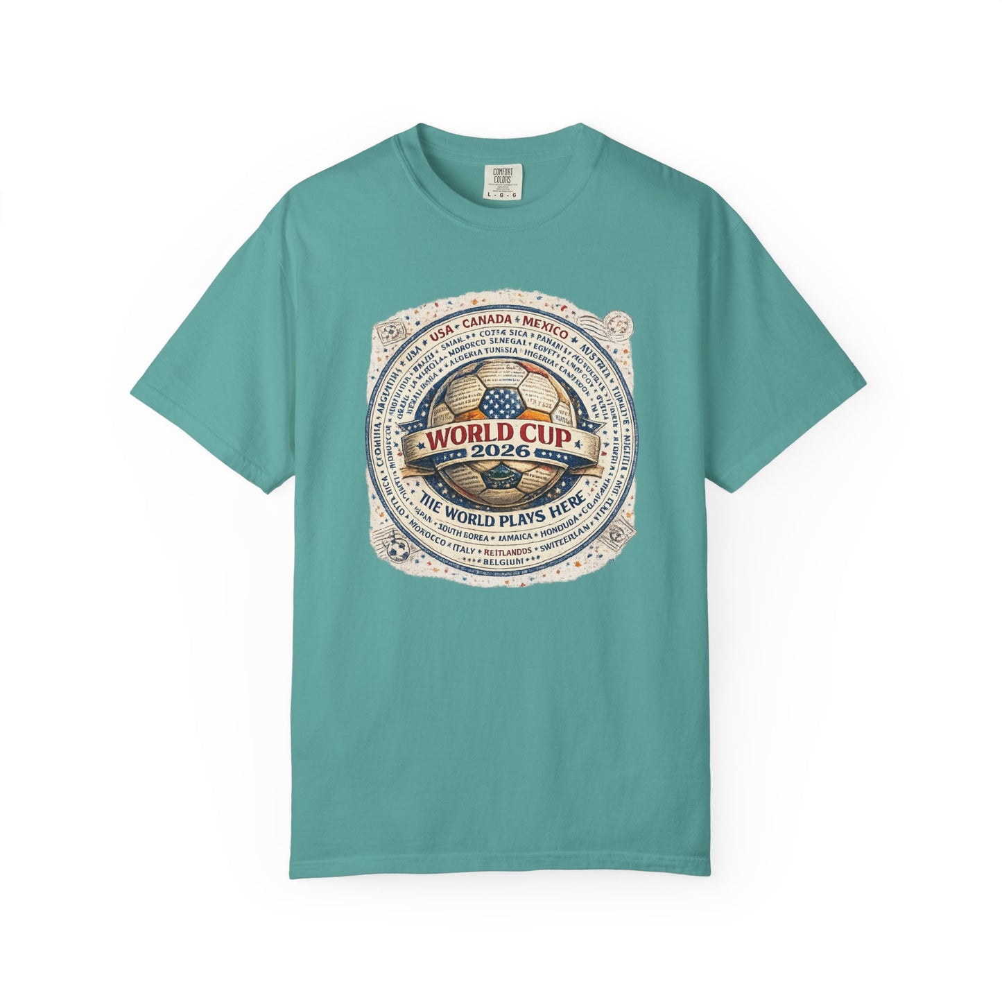 World Cup 2026 Vintage Soccer T-Shirt — USA Canada Mexico Tournament Tee