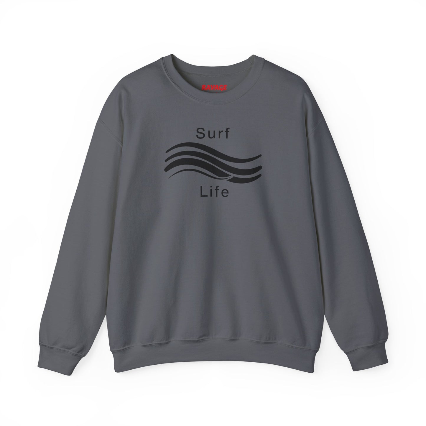 Surf Life Unisex Crewneck Sweatshirt | Beach Vibes, California Style, Perfect for Surfers