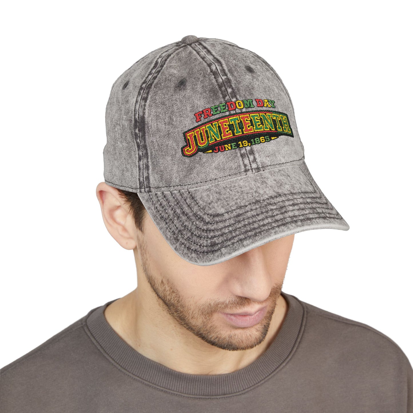 Juneteenth Embroidered Vintage Cap