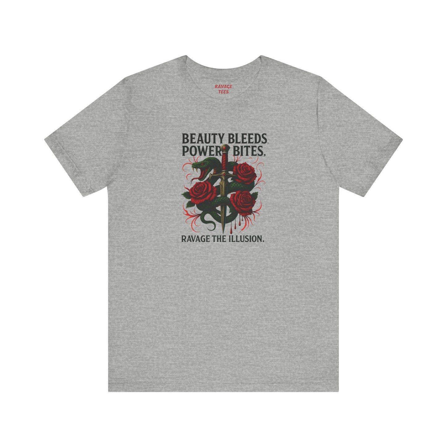 "Beauty Bleeds" Tee: Dark Aesthetic Unisex Graphic T-Shirt