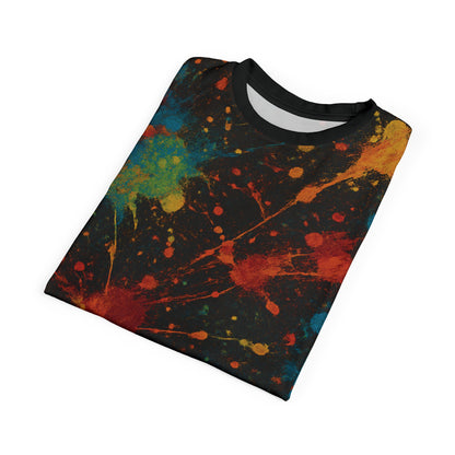 Art of Impact Colorful Splatter Unisex Tee, Eye-Catching Urban Graphic T-Shirt