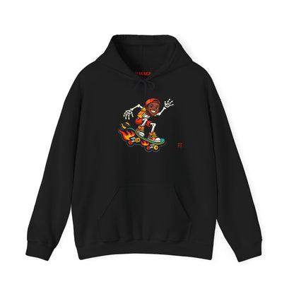 Retro Skateboard Flame Hoodie