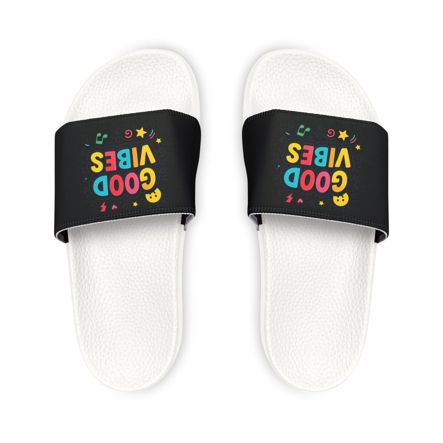 "Good Vibes" Removable-Strap Pool Slides