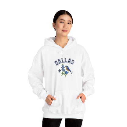 DALLAS Unisex Hoodie – Cozy Sweatshirt, Casual Travel Souvenir, Relaxed Streetwear Gift for Nature & City Lovers