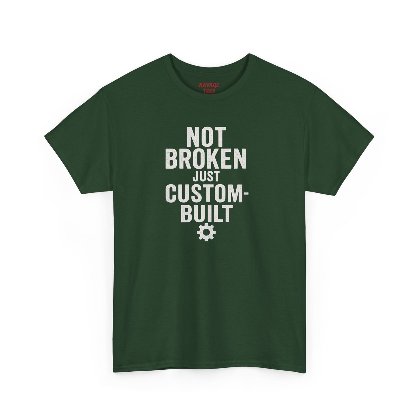 Not Broken Just Custom-Built | Unisex Graphic Tee – Garage Edition