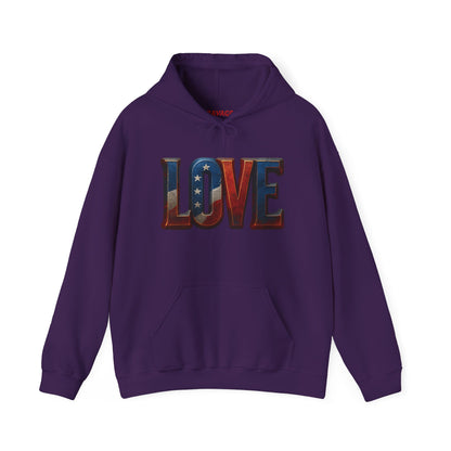 Unisex Hooded Sweatshirt with 'LOVE' Design - Cozy Gift for Friends, Valentine's Day, Casual Wear, Relaxation, Everyday Use