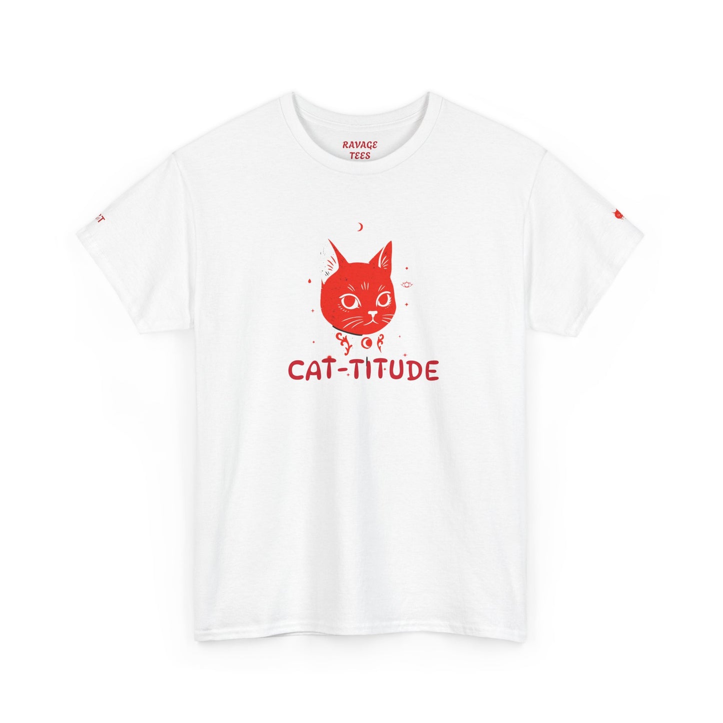 CAT-TITUDE Unisex Heavy Cotton Tee | Funny Cat Shirt