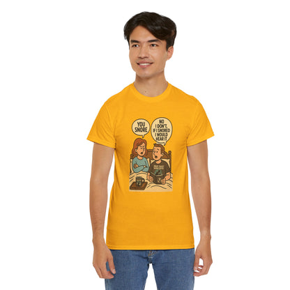 Unisex Snoring Humor T-Shirt | Funny Tee for Couples