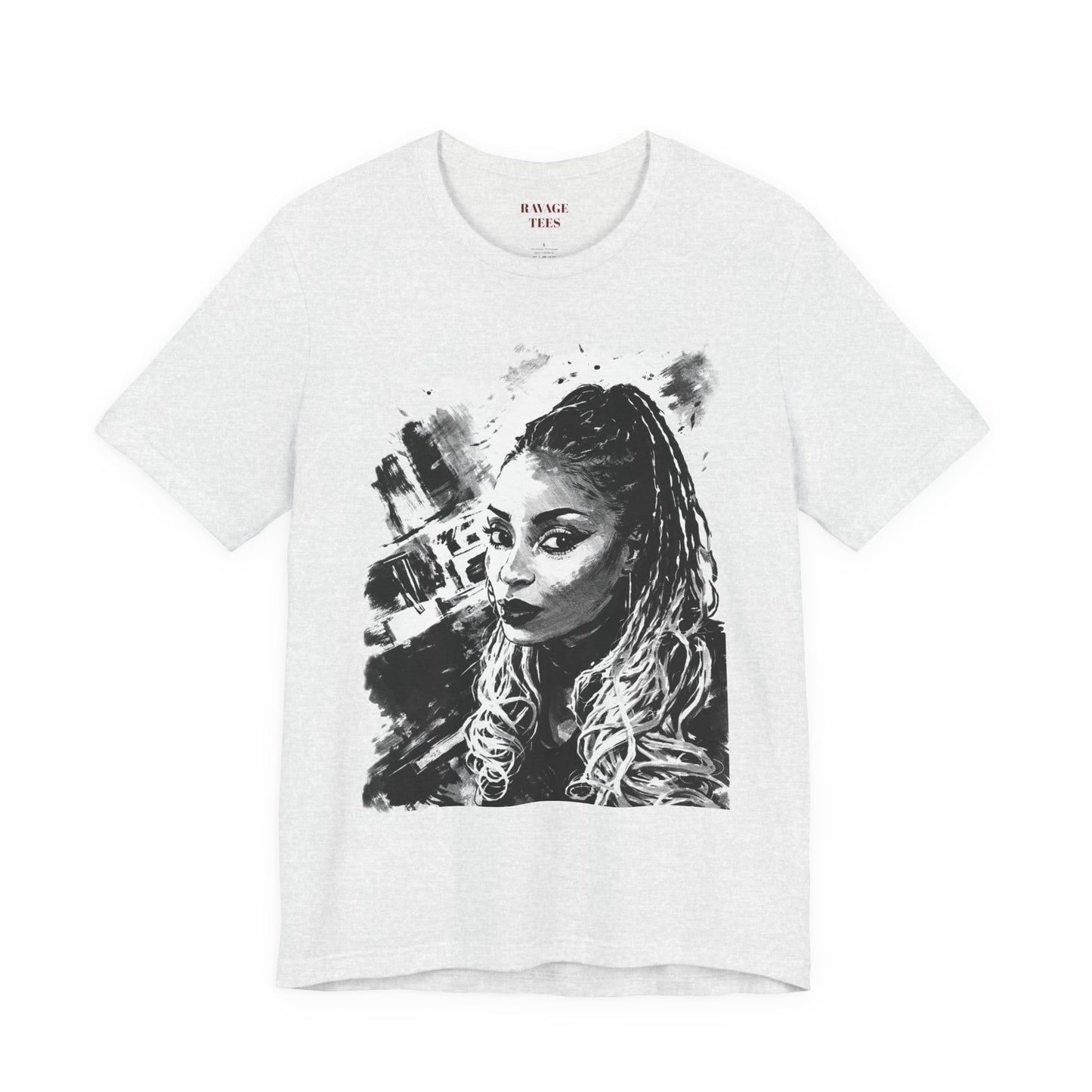 Personalize Black & White Ink Print T-Shirt