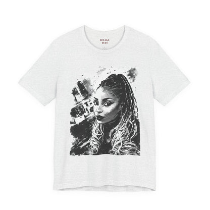 Personalize Black & White Ink Print T-Shirt