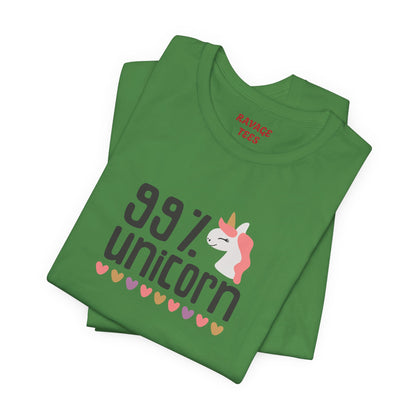 99% Unicorn Tee: Funny, Whimsical Graphic T-Shirt for All Ages