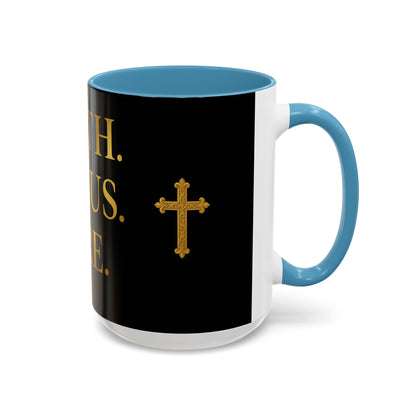 Faith-Inspired Coffee Mug - Motivational Black Mug for Daily Inspiration, Gift for Christians, Office Decor, Home Beverage
