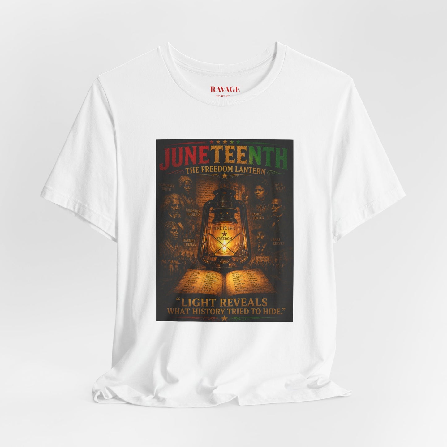 Juneteenth Lantern T-Shirt – "Light Reveals What History Tried to Hide"