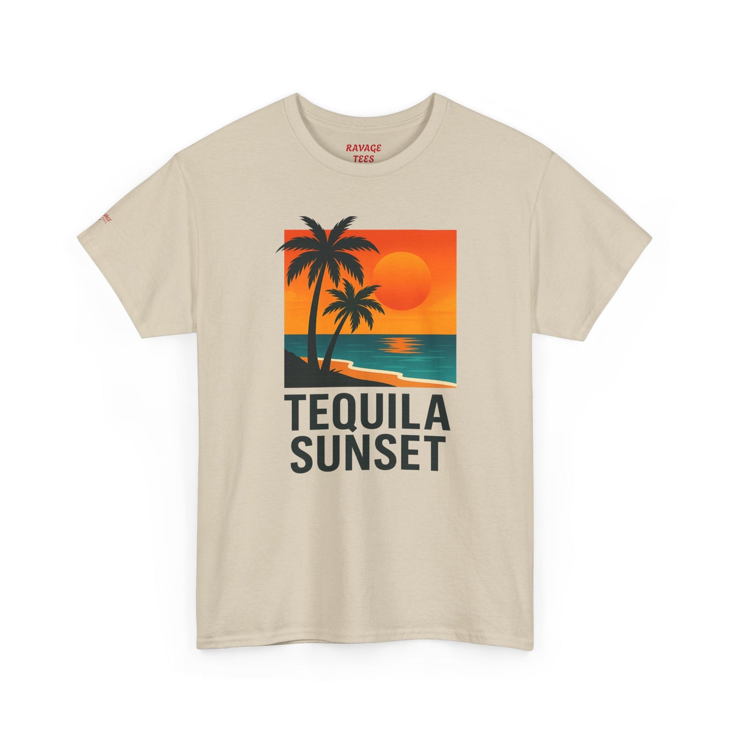 Tequila Sunset Beachwear Tee, Tropical Vibes